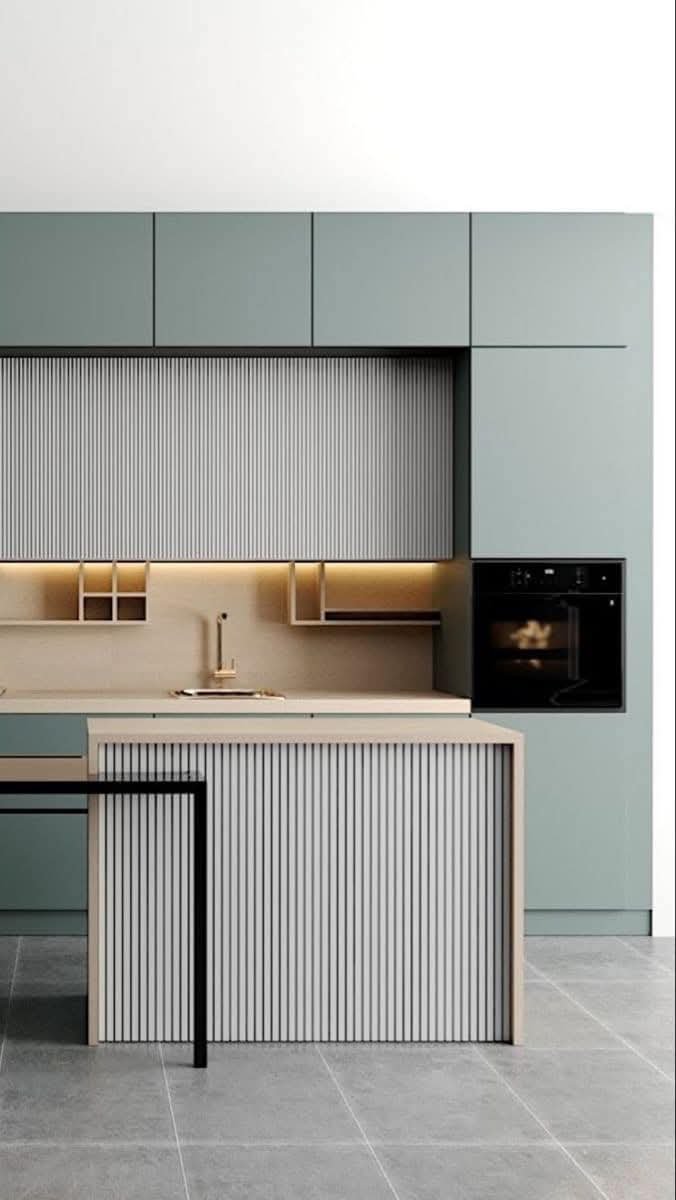 Modern customised modular kitchen design by Deluxima in Gurgaon