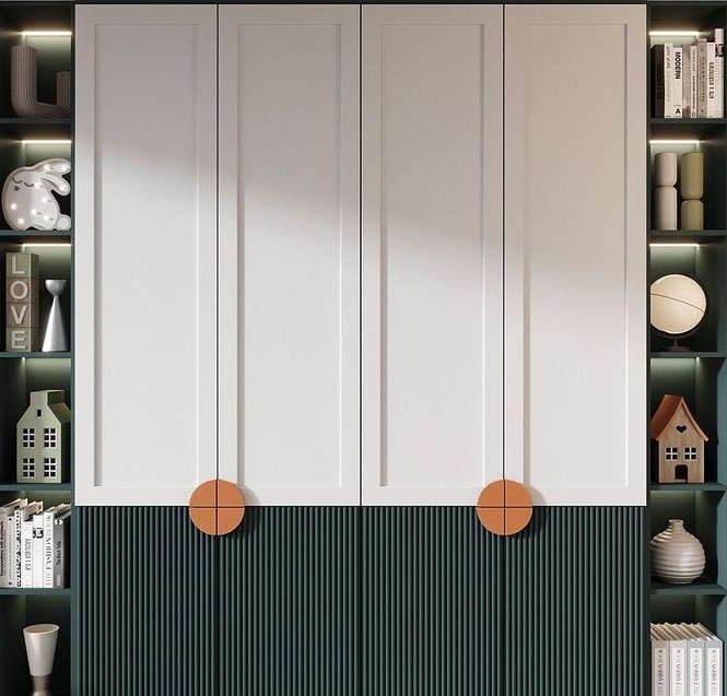 Customised almirah design with organised storage and modern cabinet finishes